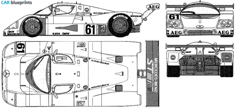 1987 Mercedes-Benz Sauber C9 Coupe blueprint