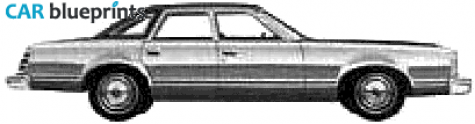 1979 Mercury Cougar Brougham Sedan blueprint