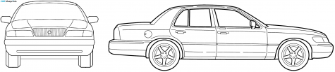 2003 Mercury Marauder Sedan blueprint