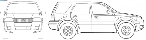 2005 Mercury Mariner SUV blueprint