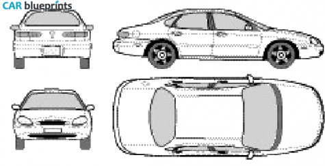 1996 Mercury Sable Sedan blueprint