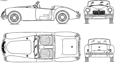 1955 MG MGA Roadster blueprint