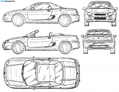 1995 MG F Cabriolet blueprint