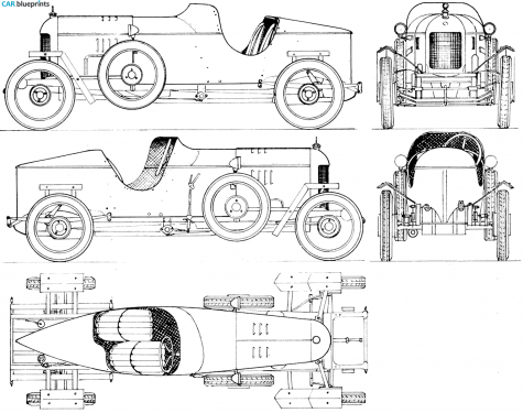 1925 MG MGM OW blueprint