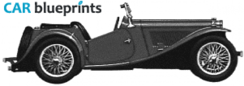 1947 MG TC Midget Cabriolet blueprint