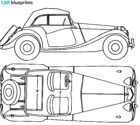 1955 MG TF 1500 Roadster blueprint