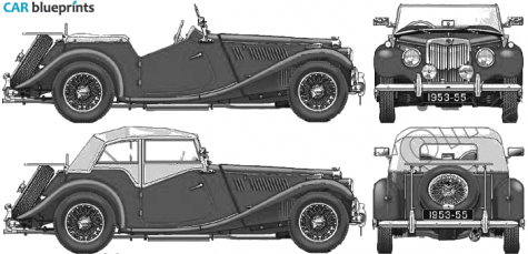 1953 MG TF Roadster blueprint