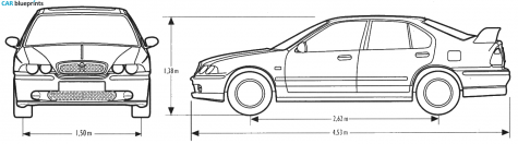 2001 MG ZS Sedan blueprint