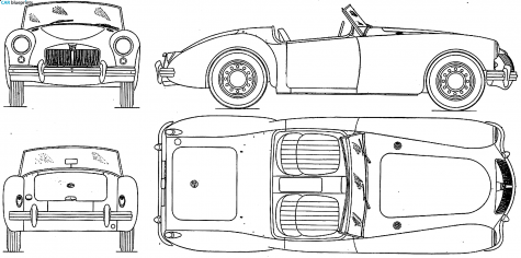 1955 MG MGA Roadster blueprint