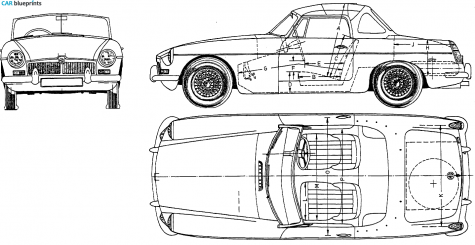 1962 MG B MK I Cabriolet blueprint