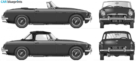 1965 MG MGB Roadster blueprint