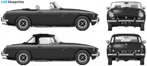 1970 MG MGB Roadster blueprint