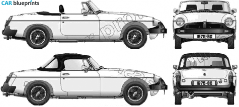 1980 MG MGB Roadster blueprint