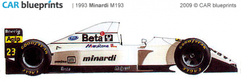 1993 Minardi M193 F1 OW blueprint