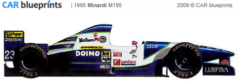 1995 Minardi M195 F1 OW blueprint