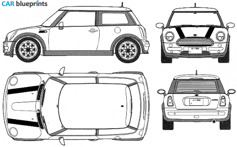 2001 Mini Cooper Hatchback blueprint