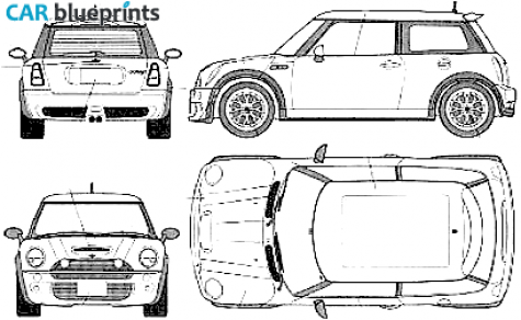 2003 Mini Cooper S Hatchback blueprint