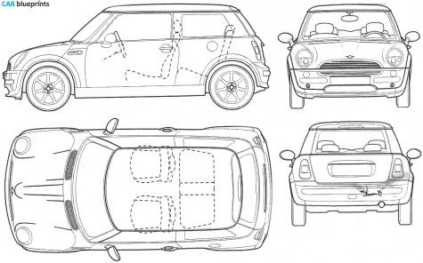 2003 Mini Cooper S Hatchback blueprint