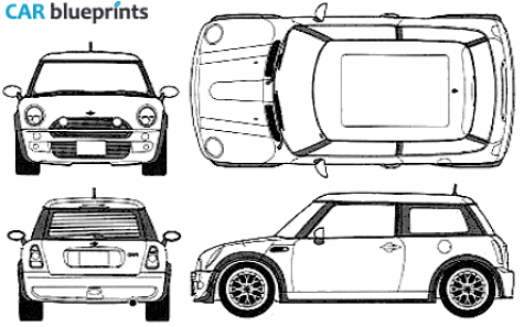 2003 Mini Cooper S Hatchback blueprint