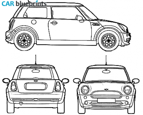 2006 Mini Cooper S Hatchback blueprint