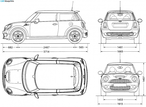 2007 Mini Cooper S Hatchback blueprint