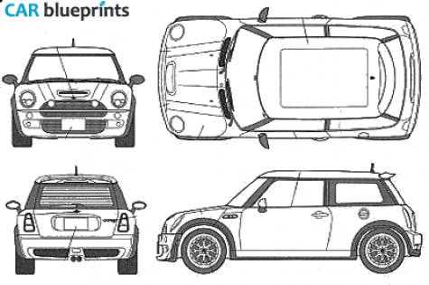 1996 Mini Cooper S Italian Job Stella Bridger Model Hatchback blueprint