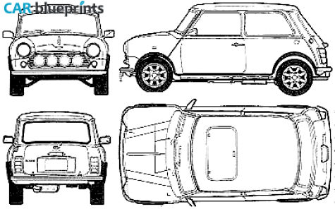 1963 Mini Cooper S Hatchback blueprint