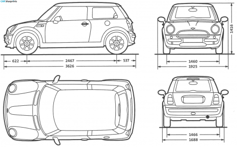 2005 Mini New Hatchback blueprint