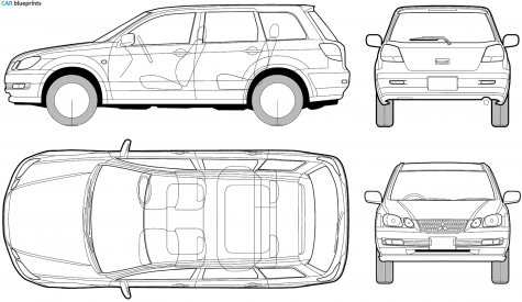 2004 Mitsubishi Airtreck SUV blueprint