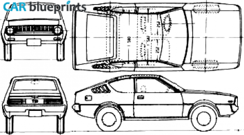 1976 Mitsubishi Colt Celeste Coupe blueprint