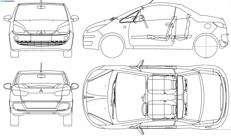 2006 Mitsubishi Colt  CZC Sedan blueprint