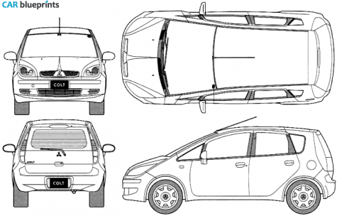 2007 Mitsubishi Colt Elegance Minivan blueprint