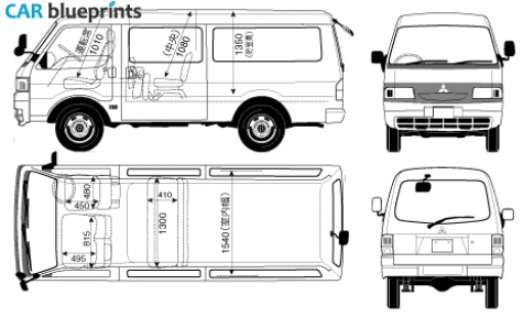 2005 Mitsubishi Delica Microvan blueprint