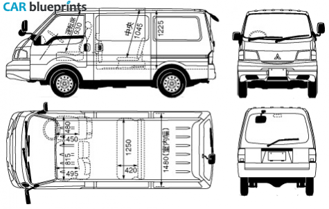 2005 Mitsubishi Delica Microvan blueprint