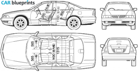 2005 Mitsubishi Diamante Sedan blueprint