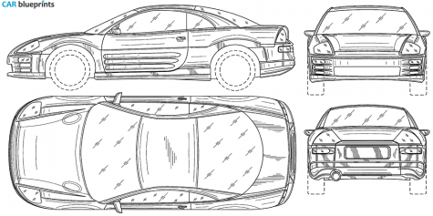 2003 Mitsubishi Eclipse Coupe blueprint