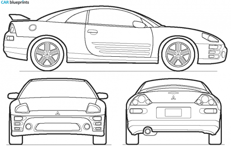 2003 Mitsubishi Eclipse Coupe blueprint