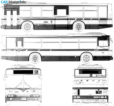 Mitsubishi - Fuso Aero Star Transit Bus blueprint