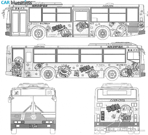 Mitsubishi - Fuso Aero Star Transit Bus blueprint