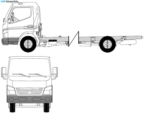 2007 Mitsubishi Fuso Canter Truck blueprint