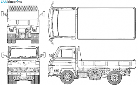 1975 Mitsubishi Fuso Canter T200 Series S50 Dump Truck blueprint