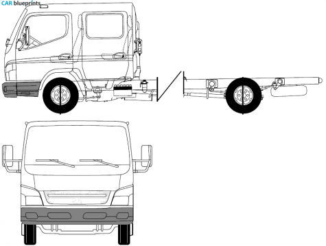 2007 Mitsubishi Fuso Canter Twin Cab Truck blueprint