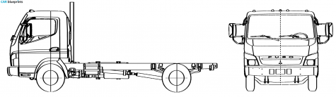 Mitsubishi FE145 Truck blueprint