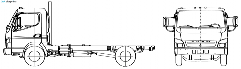 Mitsubishi Fuso FE180 Truck blueprint