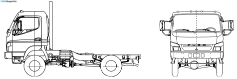 Mitsubishi Fuso FG140 Truck blueprint