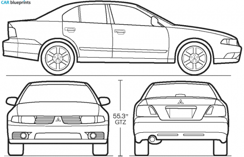 1995 Mitsubishi Galant Sedan blueprint