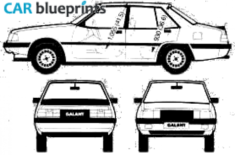 1982 Mitsubishi Galant 2000 Turbo Sedan blueprint