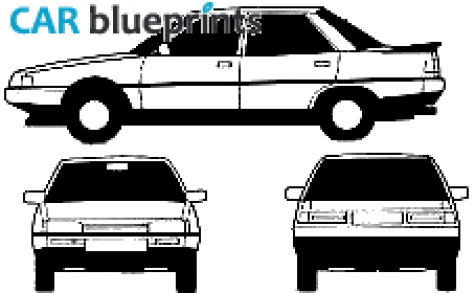 1984 Mitsubishi Galant 2000 Turbo Sedan blueprint