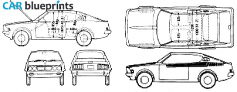 1977 Mitsubishi Galant 2000 gto Coupe blueprint