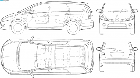 2005 Mitsubishi Grandis Wagon blueprint